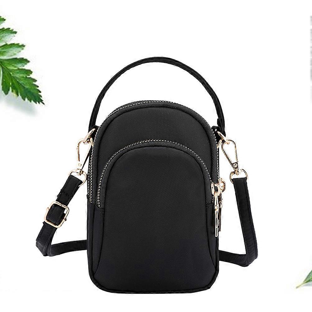 Casual Nylon Shoulder Bag For Ladies Outdoor Activities Rectangular Shape Black 1Set