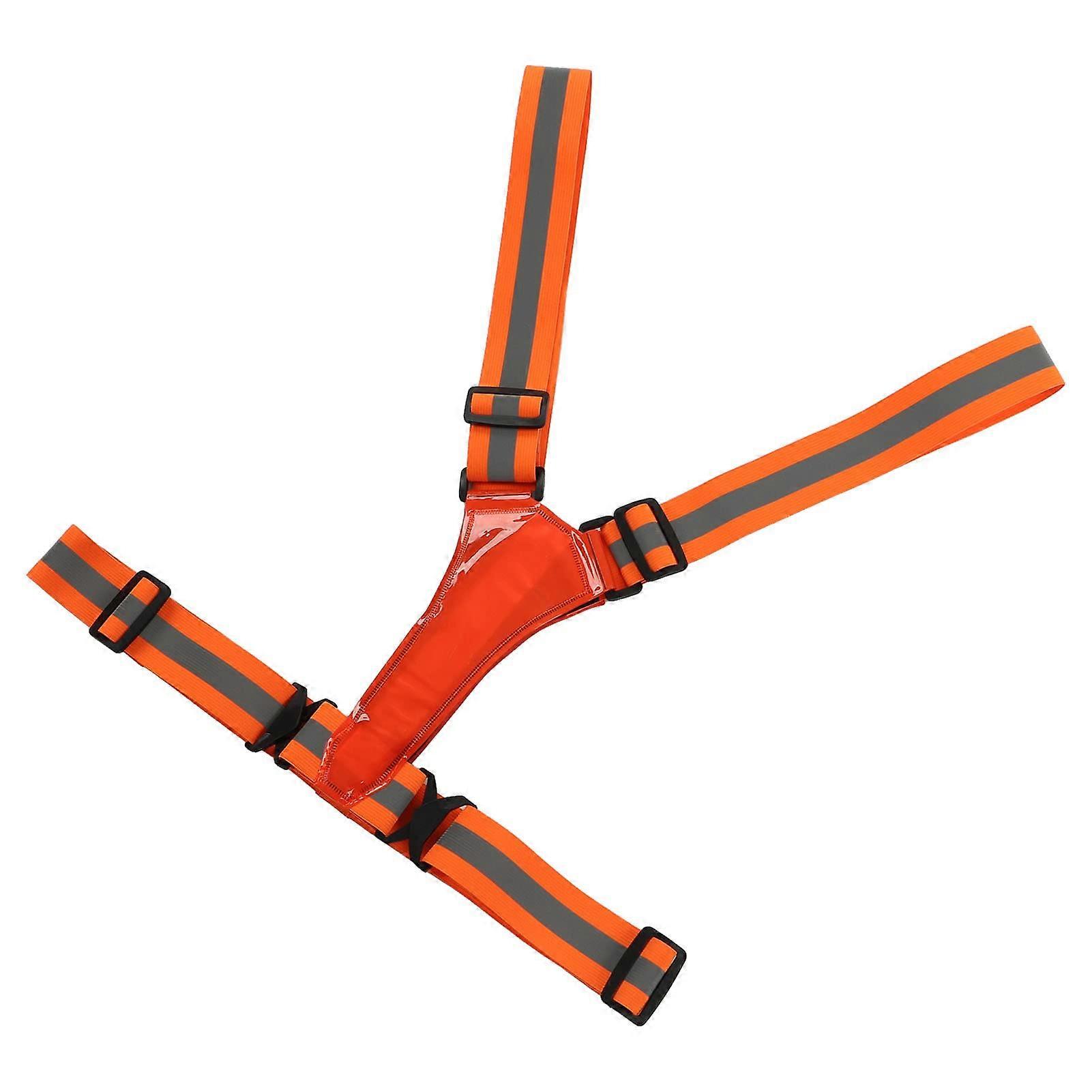 Riding Reflective Vest, USB Charging, Safe Reflective Vest, Waterproof,  Visible, 3 Working Modes for Outdoor Activities Orange Rot