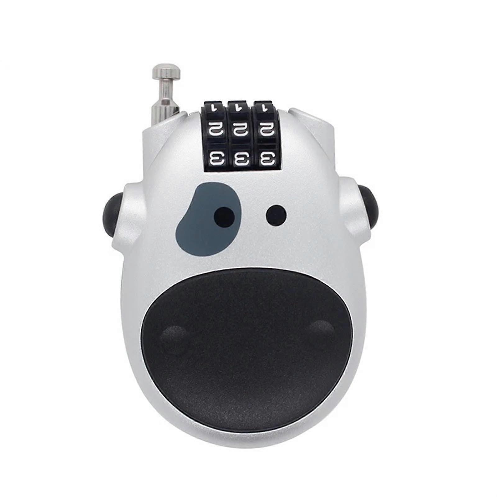 3 Code Plastic Wire Password Lock for Gym Lockers Cabinets 1Pcs (WHITE)