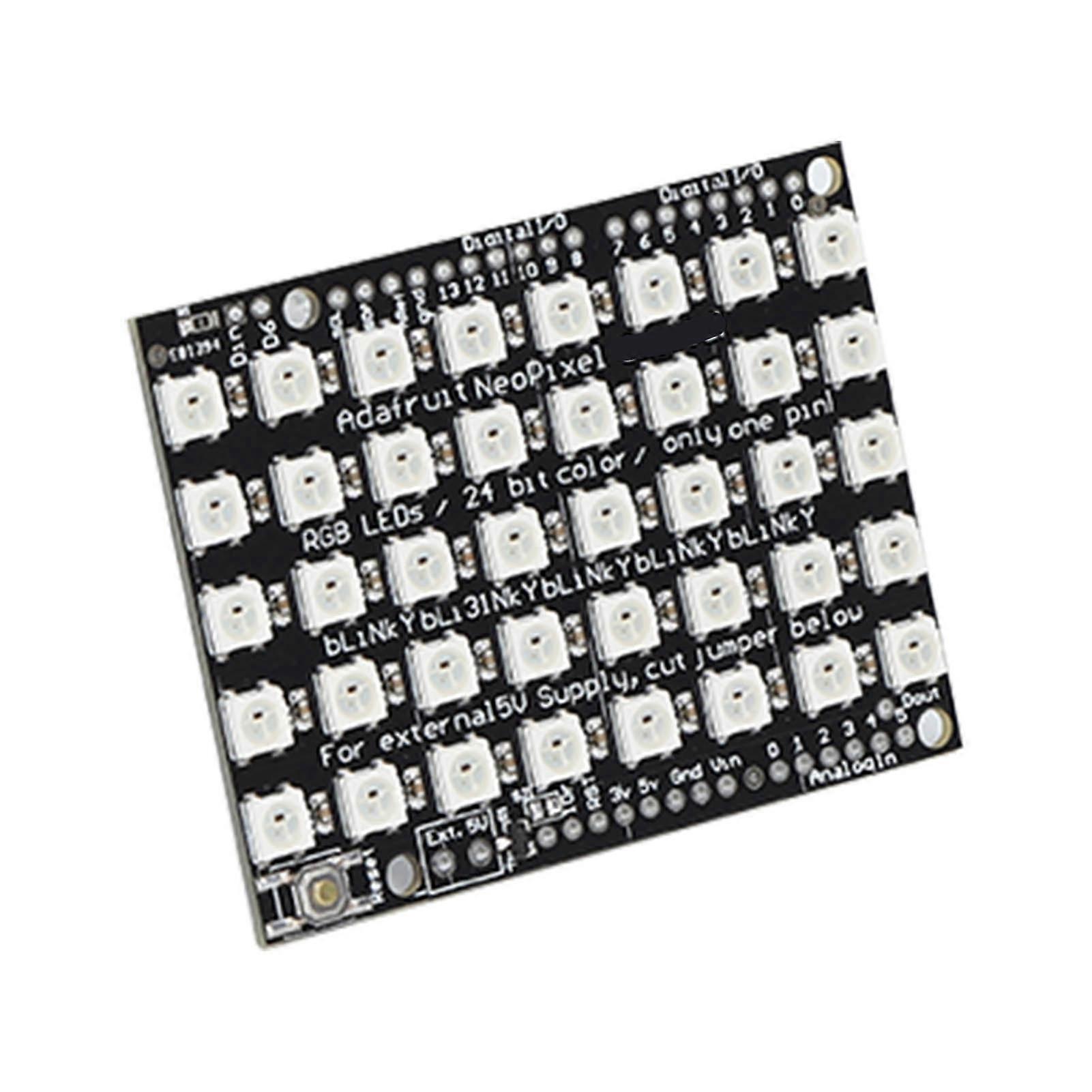 WS2812B 5050 RGB LED Integrated Driver Module 5x8 40 Bits Color Light Development Board 5V