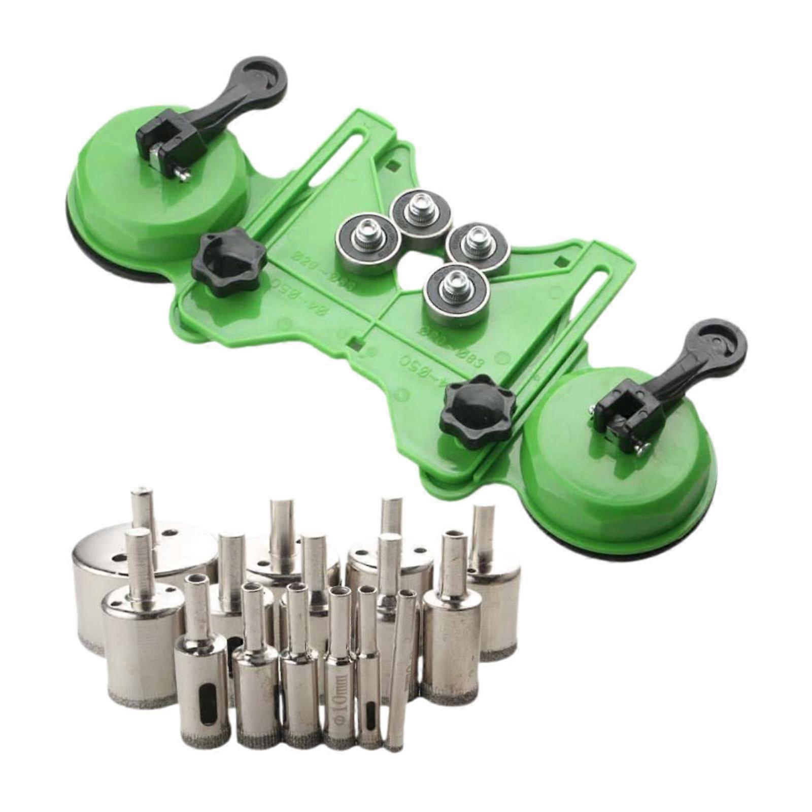 Drill Hole Saw Guide, Tile Hole Saw Locator, Compatible with Standard Drills, Adjustable Size for Precision Cutting