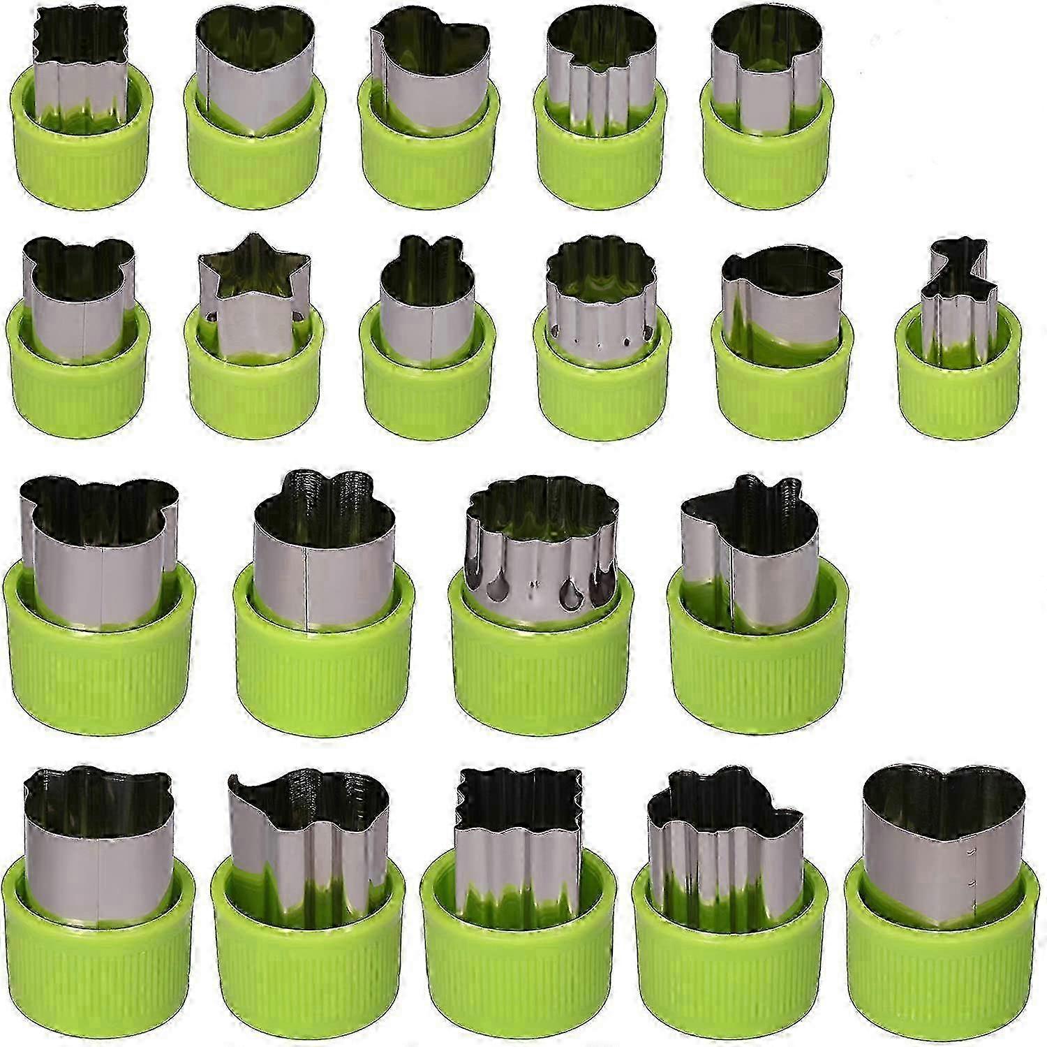20-Piece Vegetable & Fruit Cookie Cutter Set for Biscuits - Stainless Steel Baking Tools Edition 0813