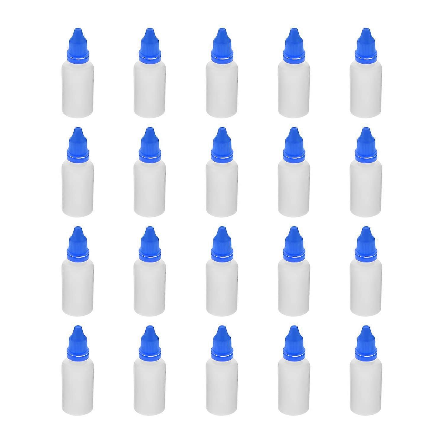 Plastic Dropper Bottles, 30ml Empty Squeezable Liquid Dropper Bottle with Cap, Blue, Pack of 50