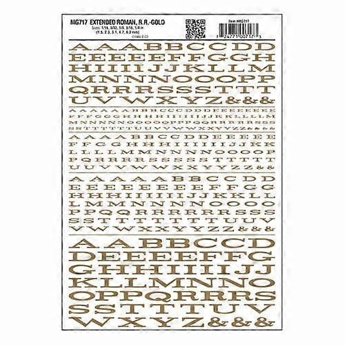 Woodland scenics WMG717 Extended Roman RR Gold Dry transfer Suitable for several scales Spares Scale model