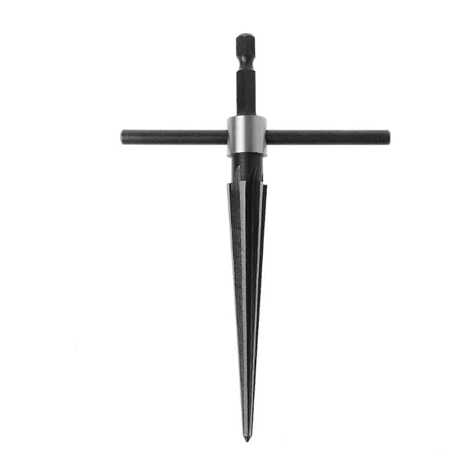 3-13mm Bridge Pin Hole Hand Reamer T-Handle Cone 6 Fluted Chamfer Bit Woodworker Core Drill Cutting Tool