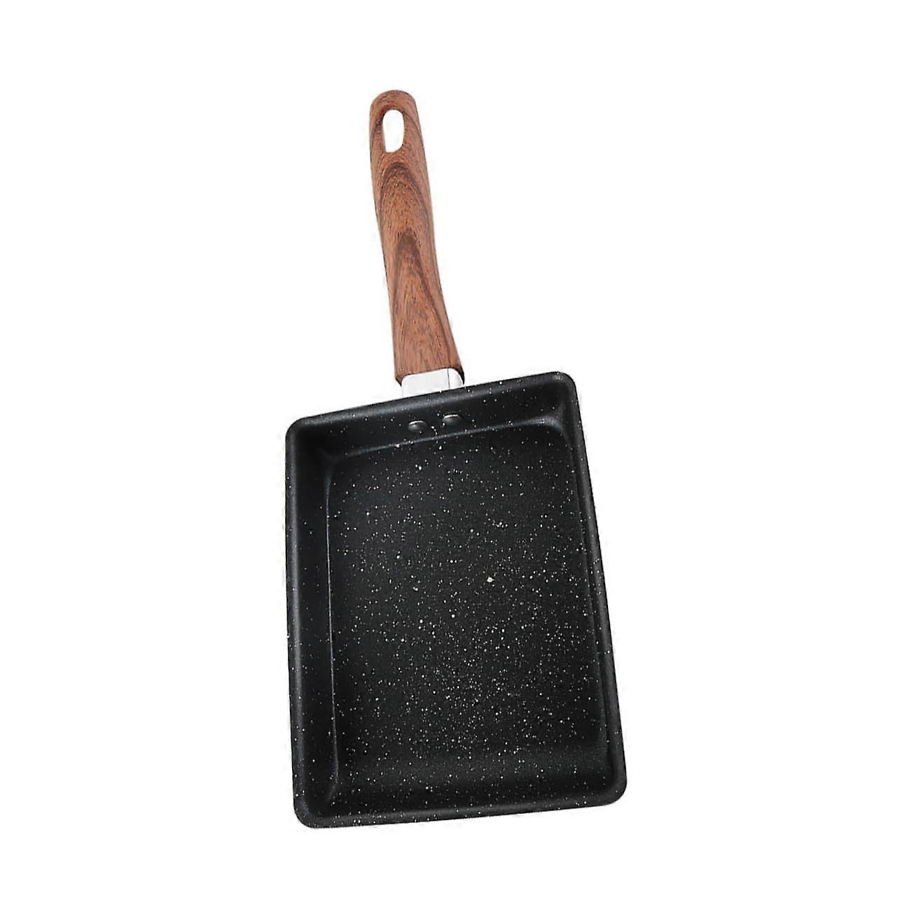 Square Nonstick Tamagoyaki Pan 1-Piece, Heat-Resistant Handle, Easy Release Coating, Wall-Mountable