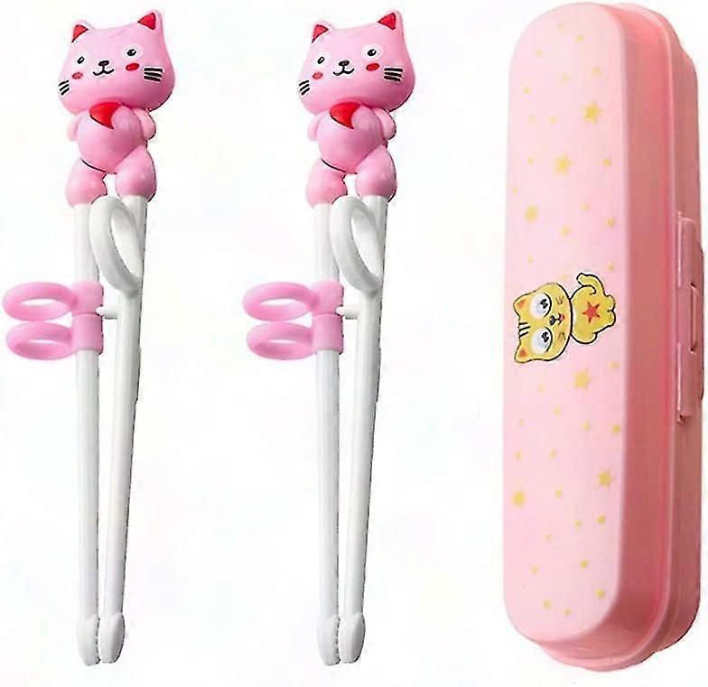 2 Pairs Beginner Training Chopsticks with Helper - Kids & Adults Learning Chopsticks Practice