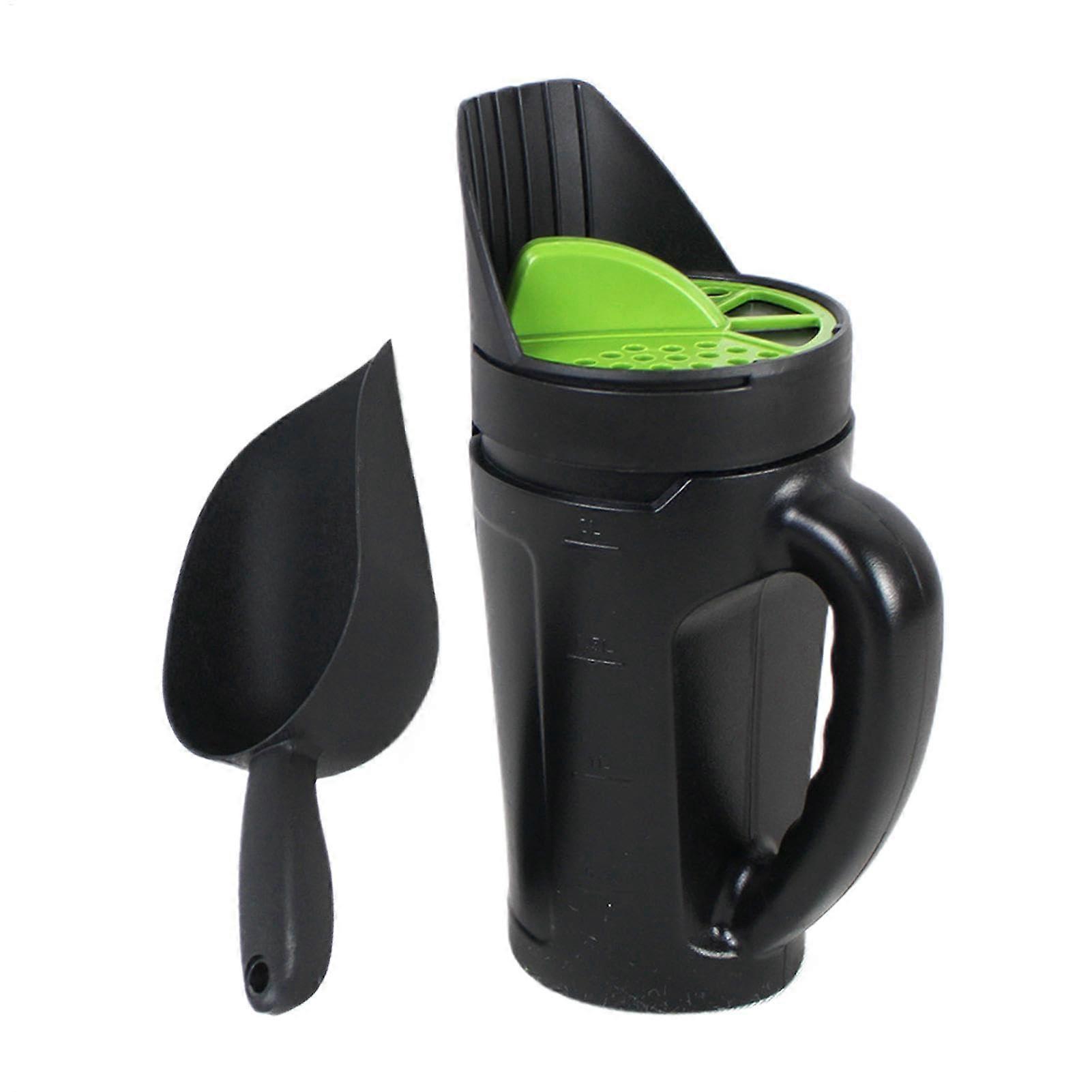 Hand Fertilizer Spreader 2.5L Adjustable Opening Sizes Shake Dispenser with Shovel