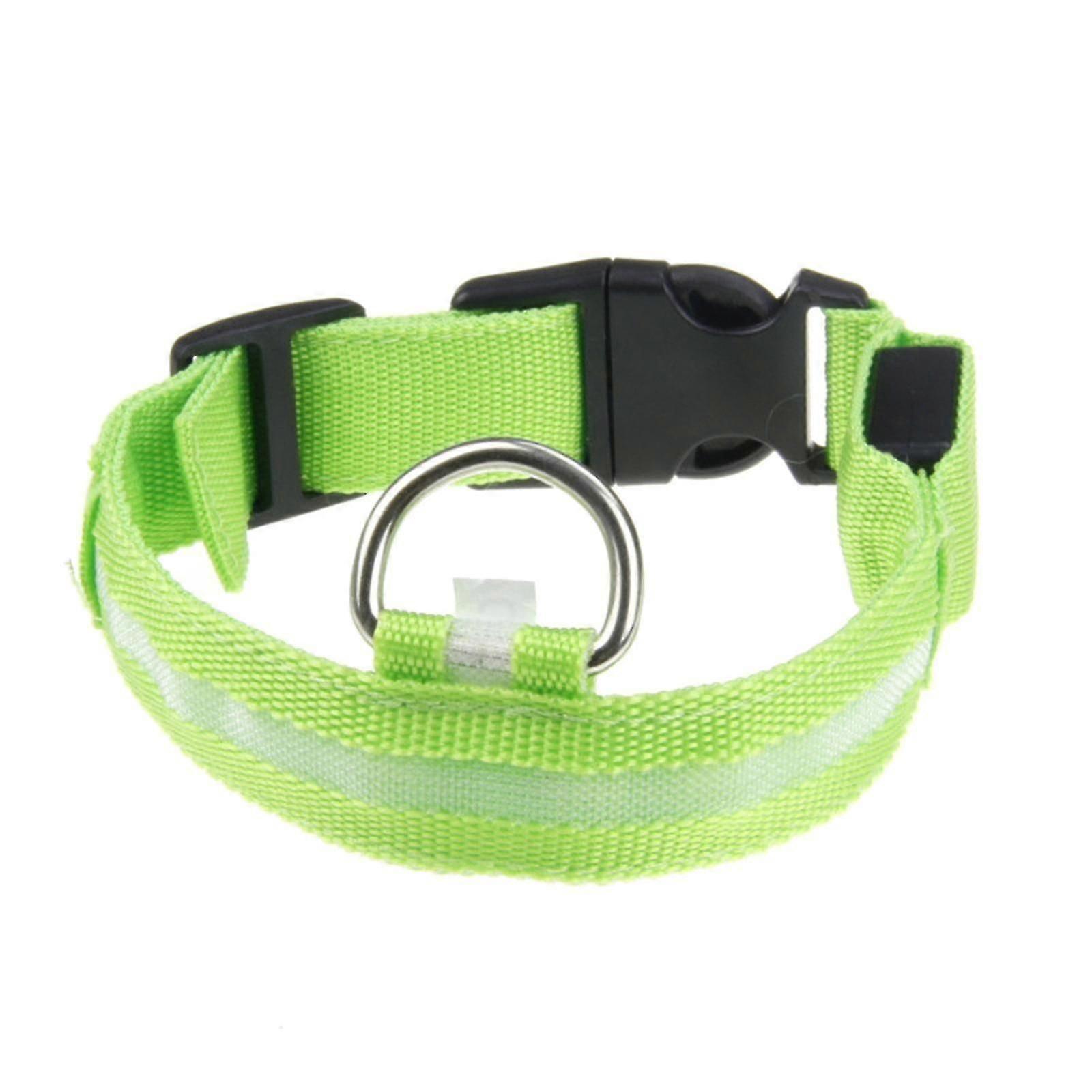 Led Pet Safety Collarl Green)