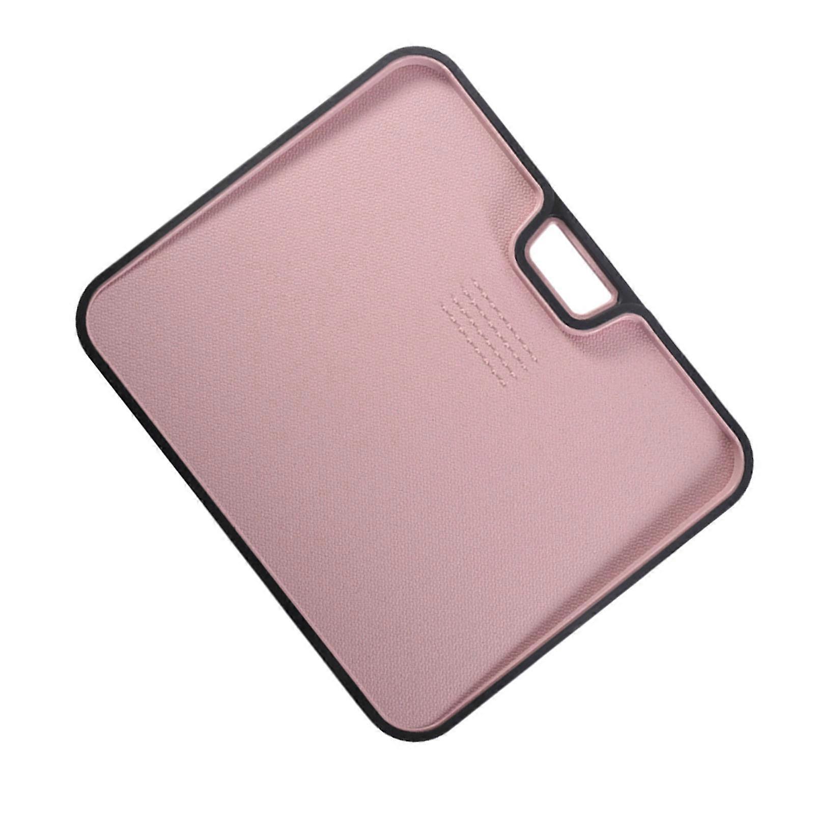 Double Sided Portable Cutting Board Pink 610g Non-Slip Plastic