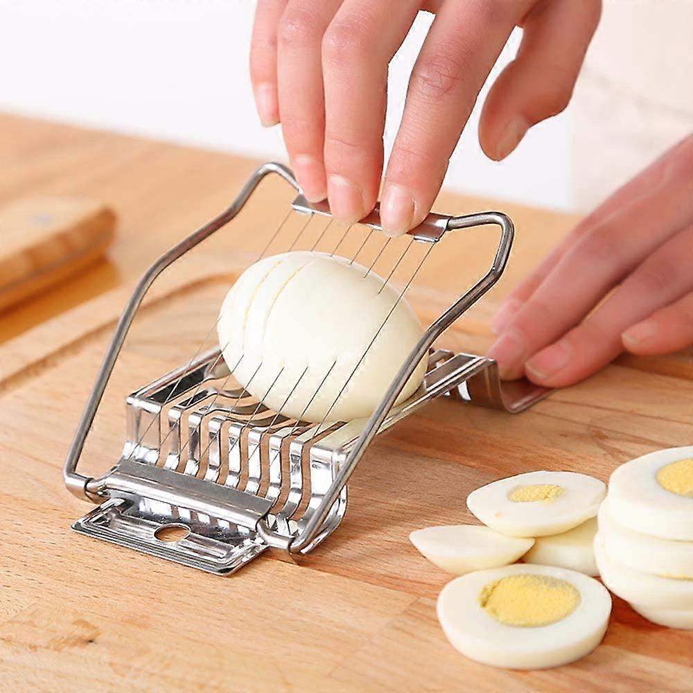 Egg Slicer Stainless Steel Cutter Multipurpose Fruit Slicer For Eggs Ham Strawberries Bananas Soft Fruit