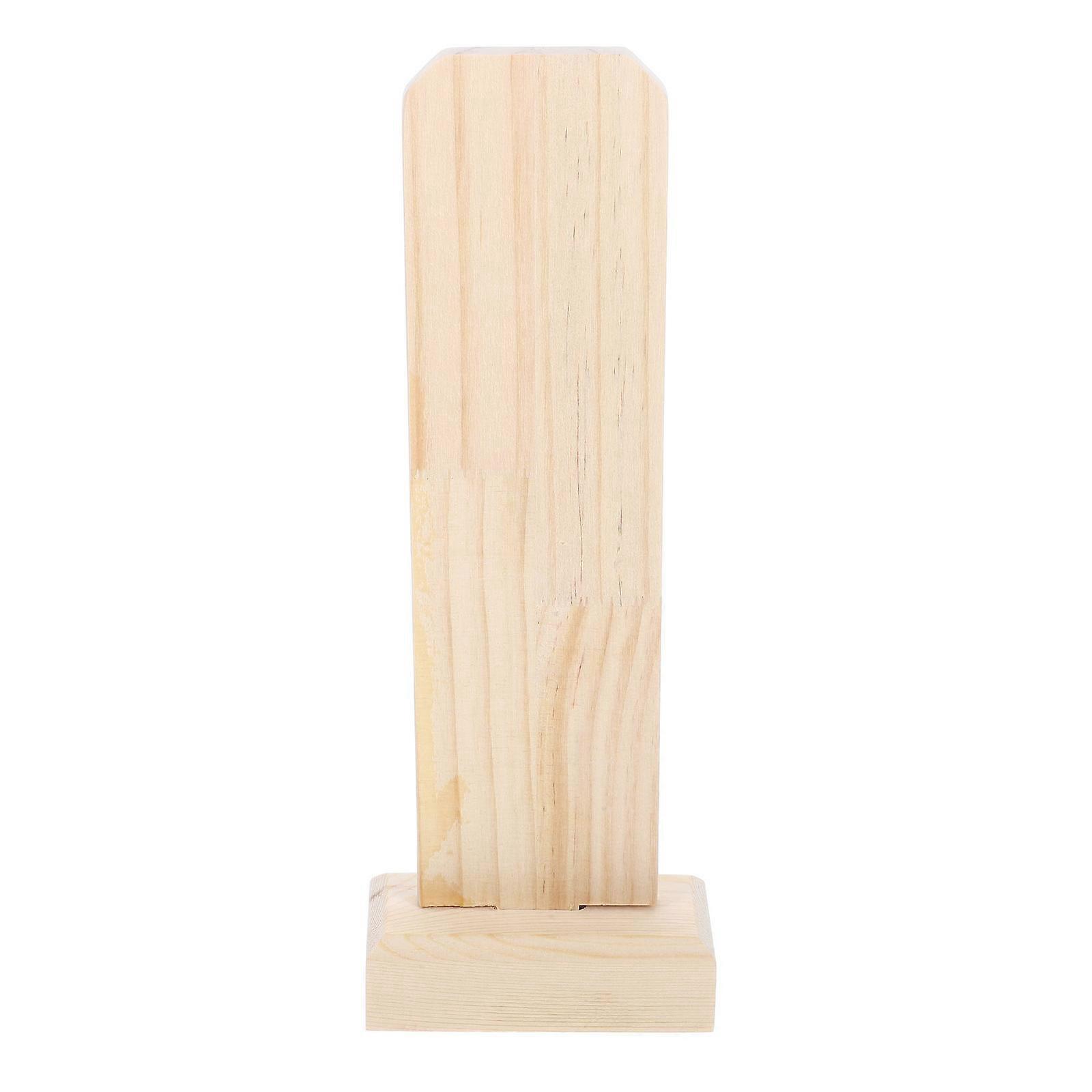 Wooden Temple Tablet for Home Use Beige Blank Wood Design Portable with Detachable Parts 7.5 Inches