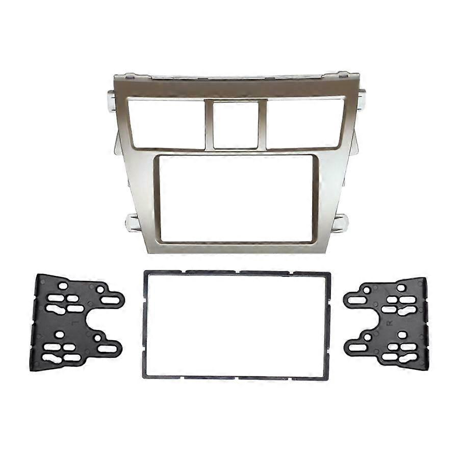 2 DIN Car Stereo Radio DVD Player Frame Fascia Panel Trim for Toyota Vios 2007-2012, Belta 2005-200