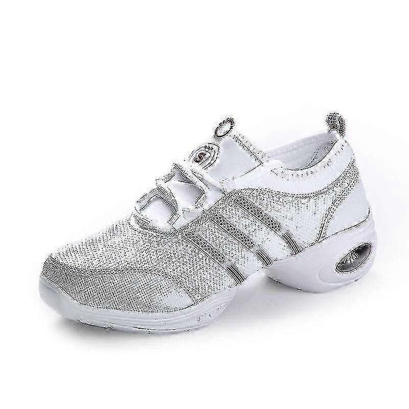 Zapatillas de baile para mujeres con suela dividida zapatos de jazz para niños adultos con cordones de práctica