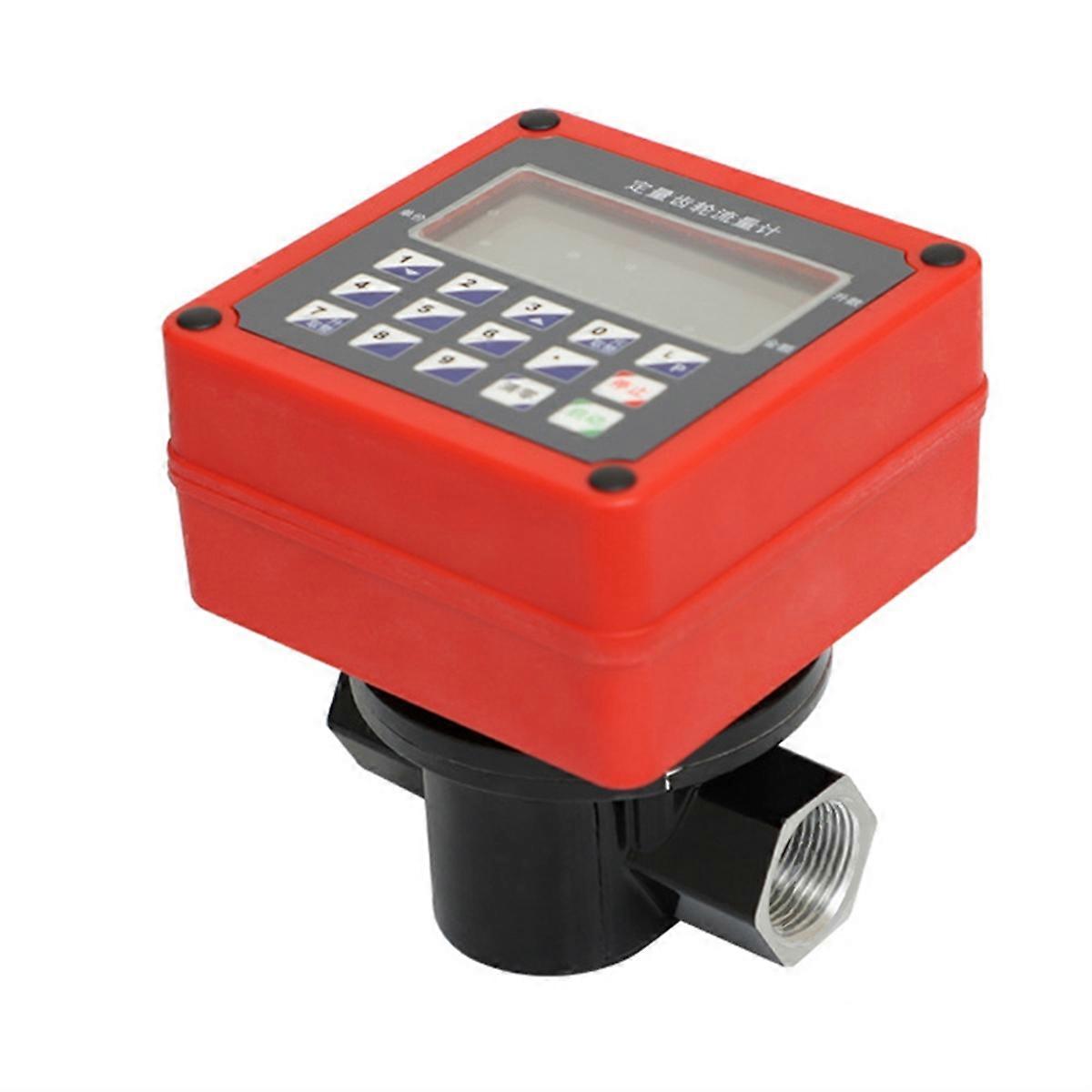 Batching Oval Gear Flow Meter Digital Water Dispenser Electronic Flow Meter 12V