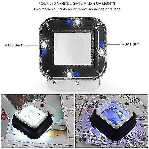 Magnifying Glass with 10x 15x 20x Magnification, Multifunctional Handheld Magnifier with Adjustable