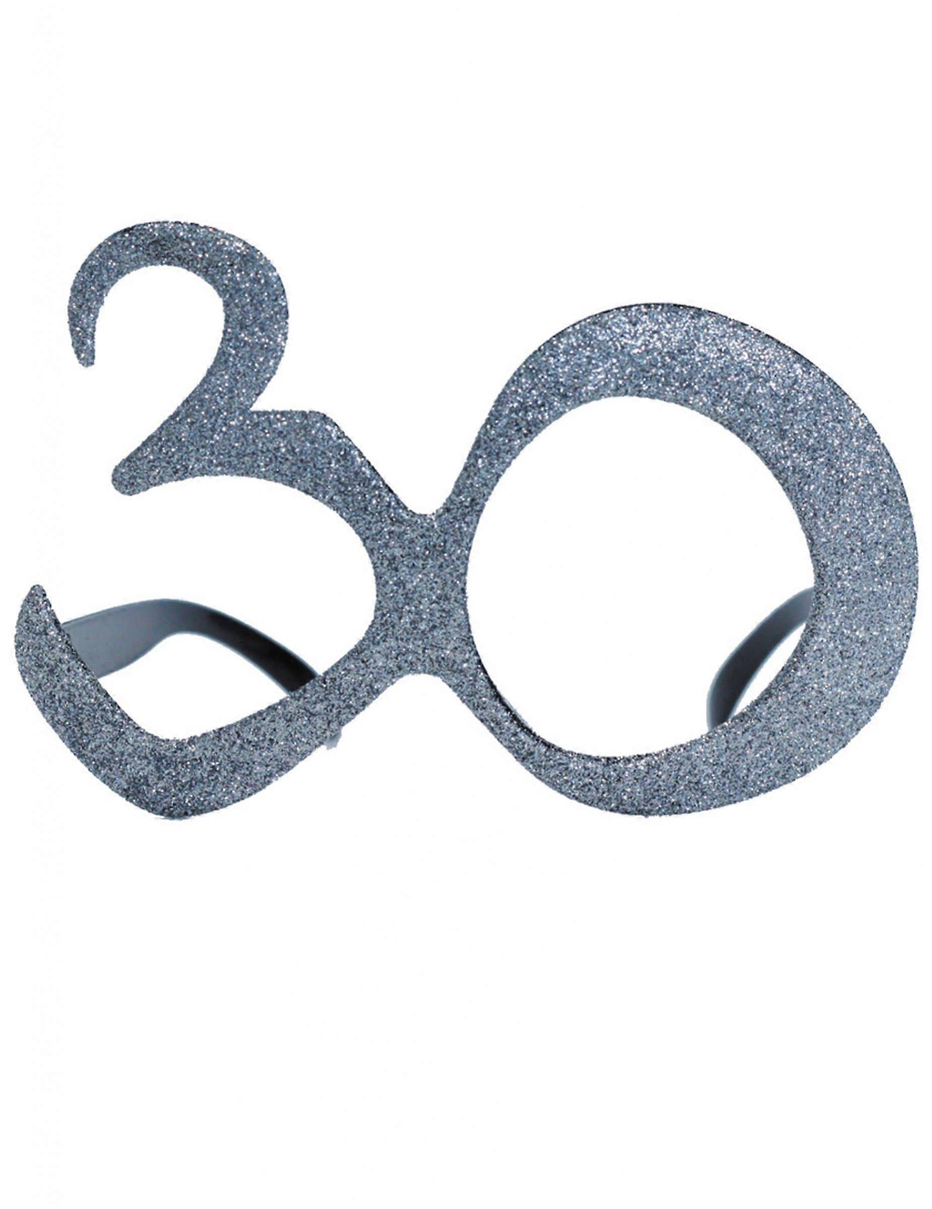 Glitter age glasses 30 years old