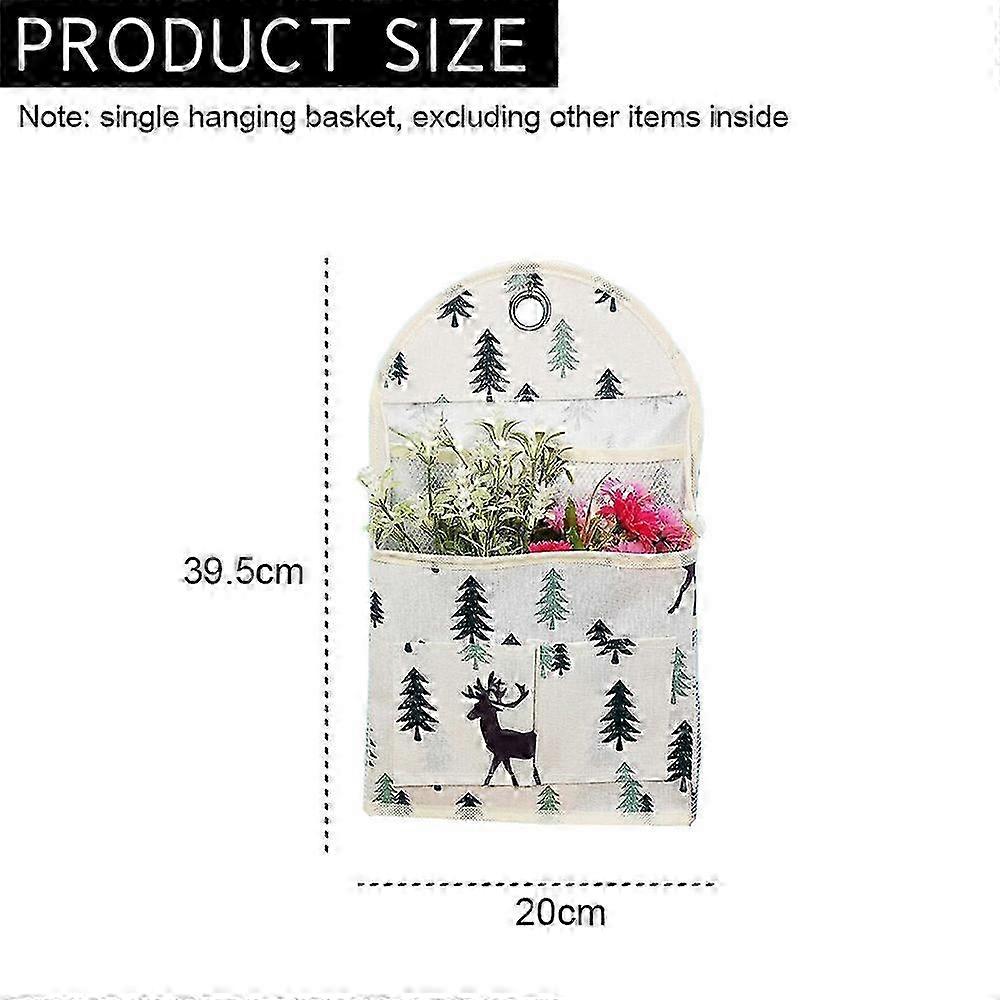 Waterproof Hanging Pocket Organizer, Breathable Cotton Linen Material Ensures Freshness, Multipurpose Wall Organizer With Visual Mesh Pockets Ideal 20