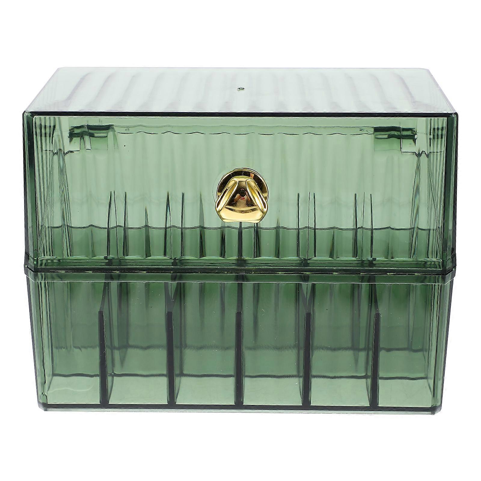 Lipstick Holder Makeup Storage Box for Vanity Use 5Pcs Green Pet Organizer