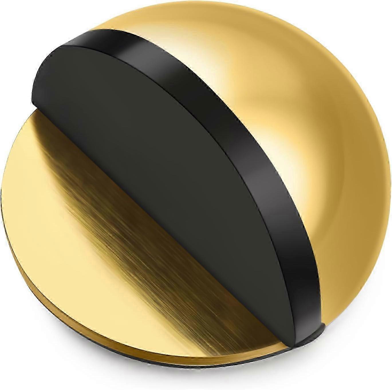 Self-adhesive floor door stop stainless steel half-moon shape buffer anti-collision no drilling