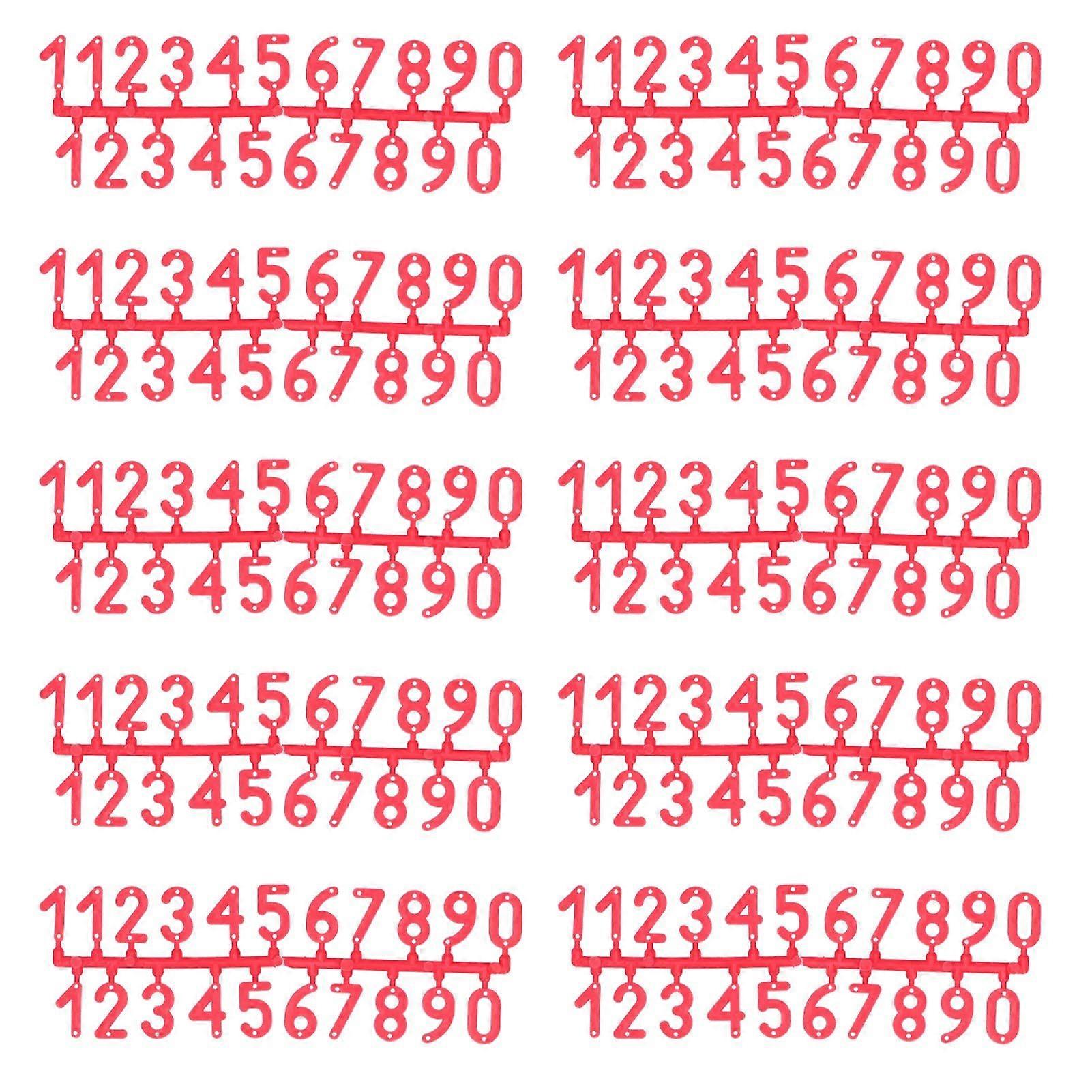 10Set Plastic Number Tag Number Sign Number Marking for Residence Apartment Office Room Beehive