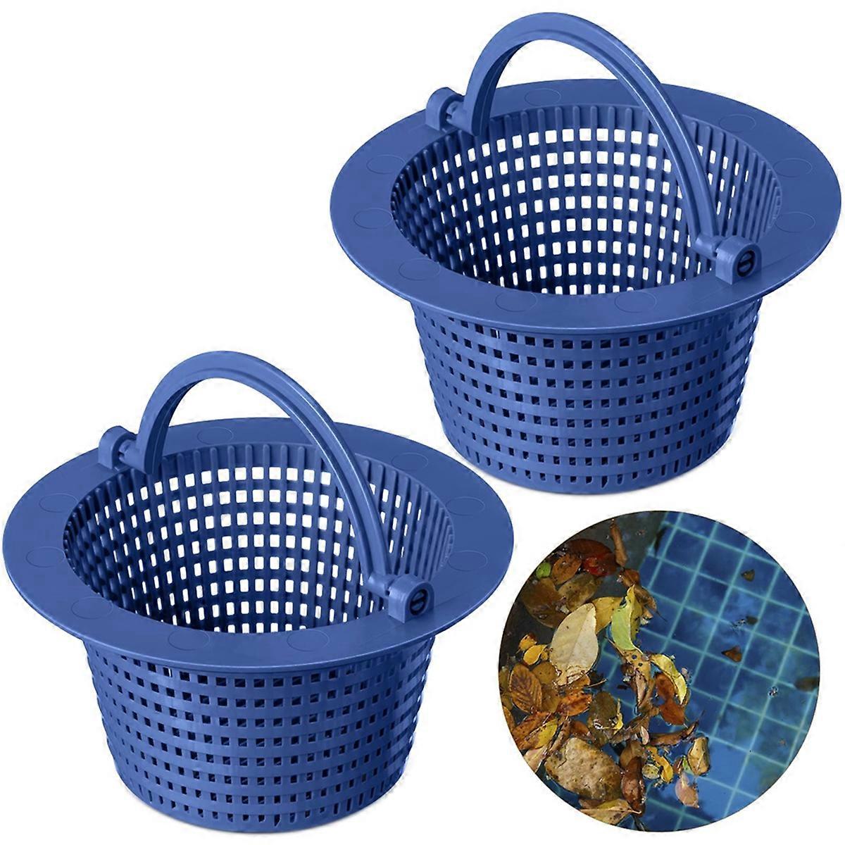 2Pcs Pool Skimmer Basket with Handle for Swimming Pools Cleaning,E