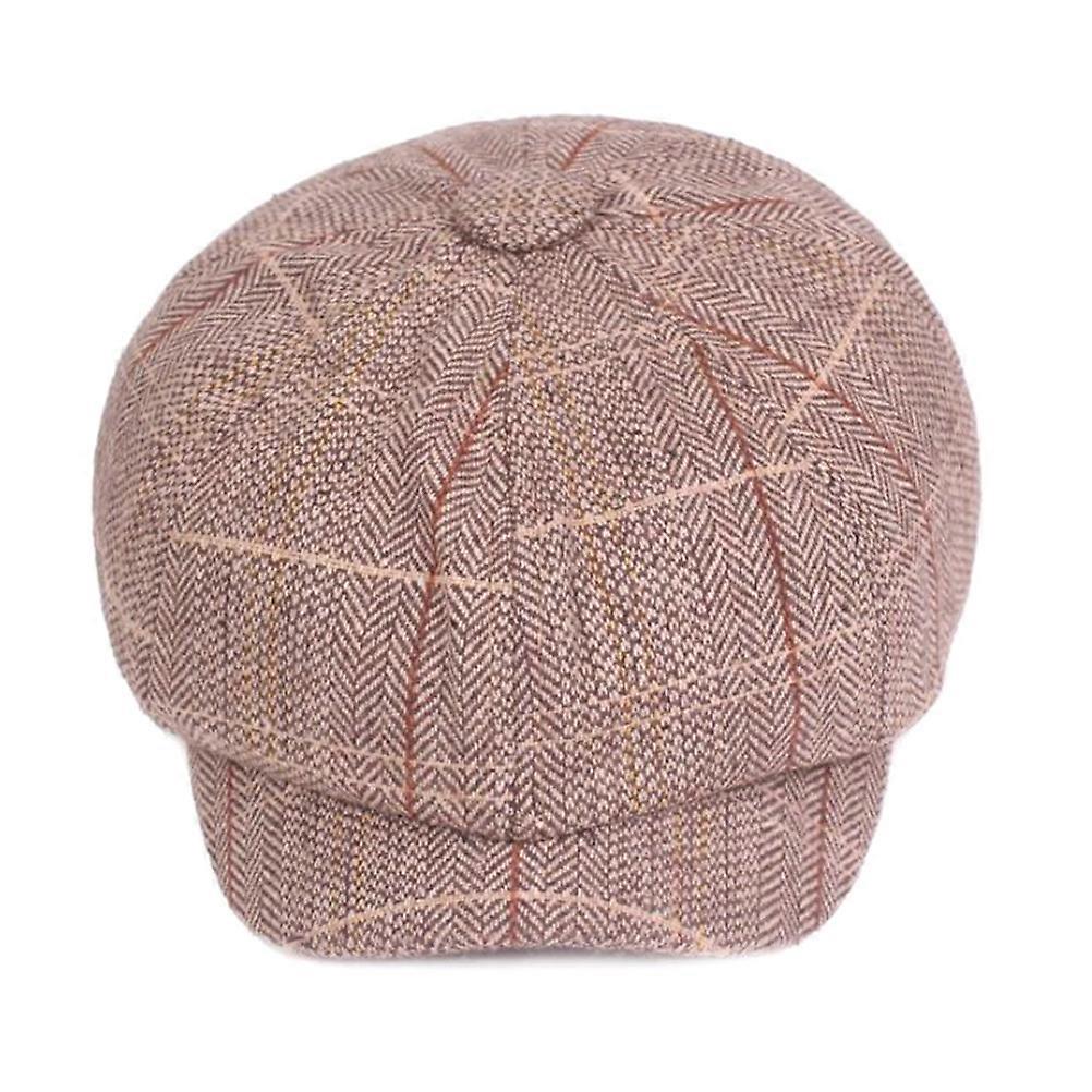 All-Match Peaked for Men Cap for Wearing Retro Style Coffee Color