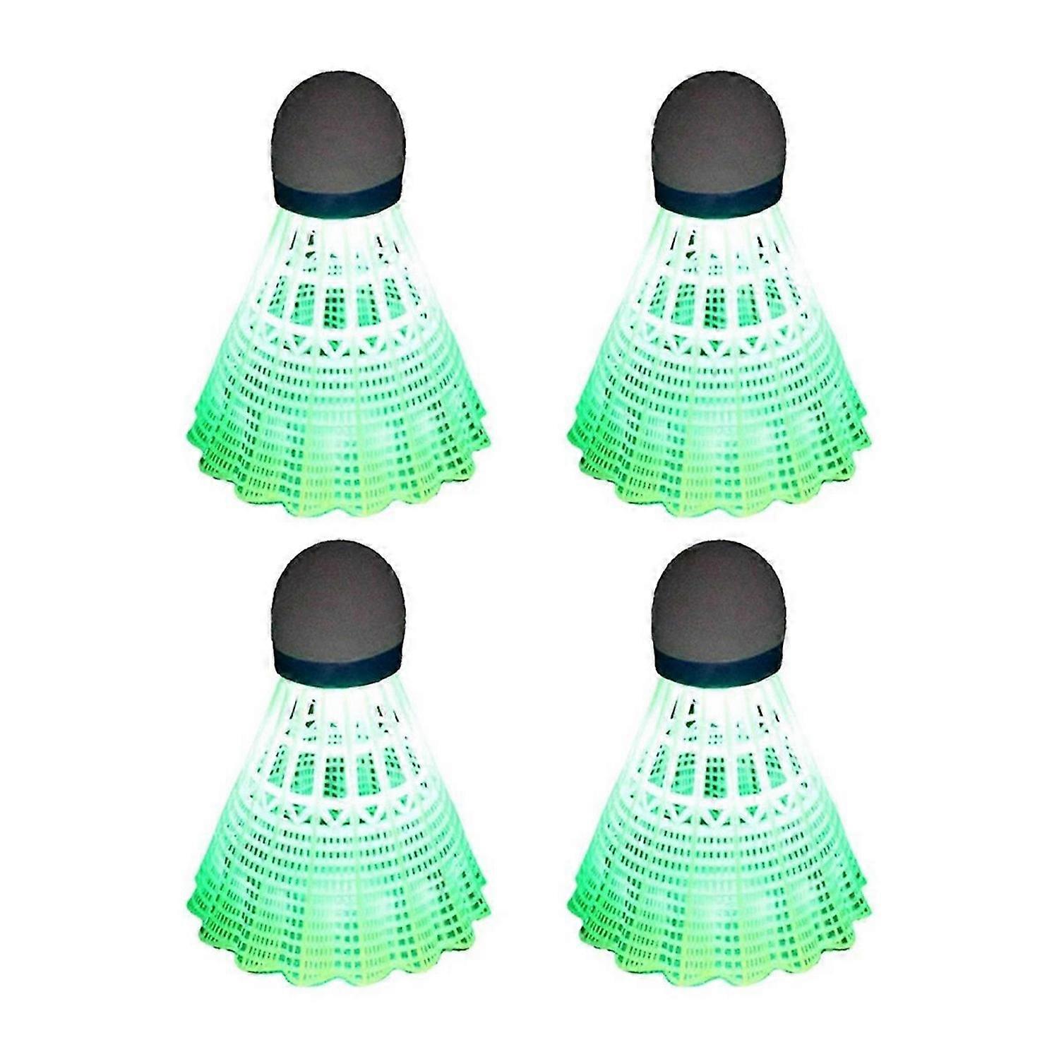 Light-Up Shuttlecocks Badminton Set Green