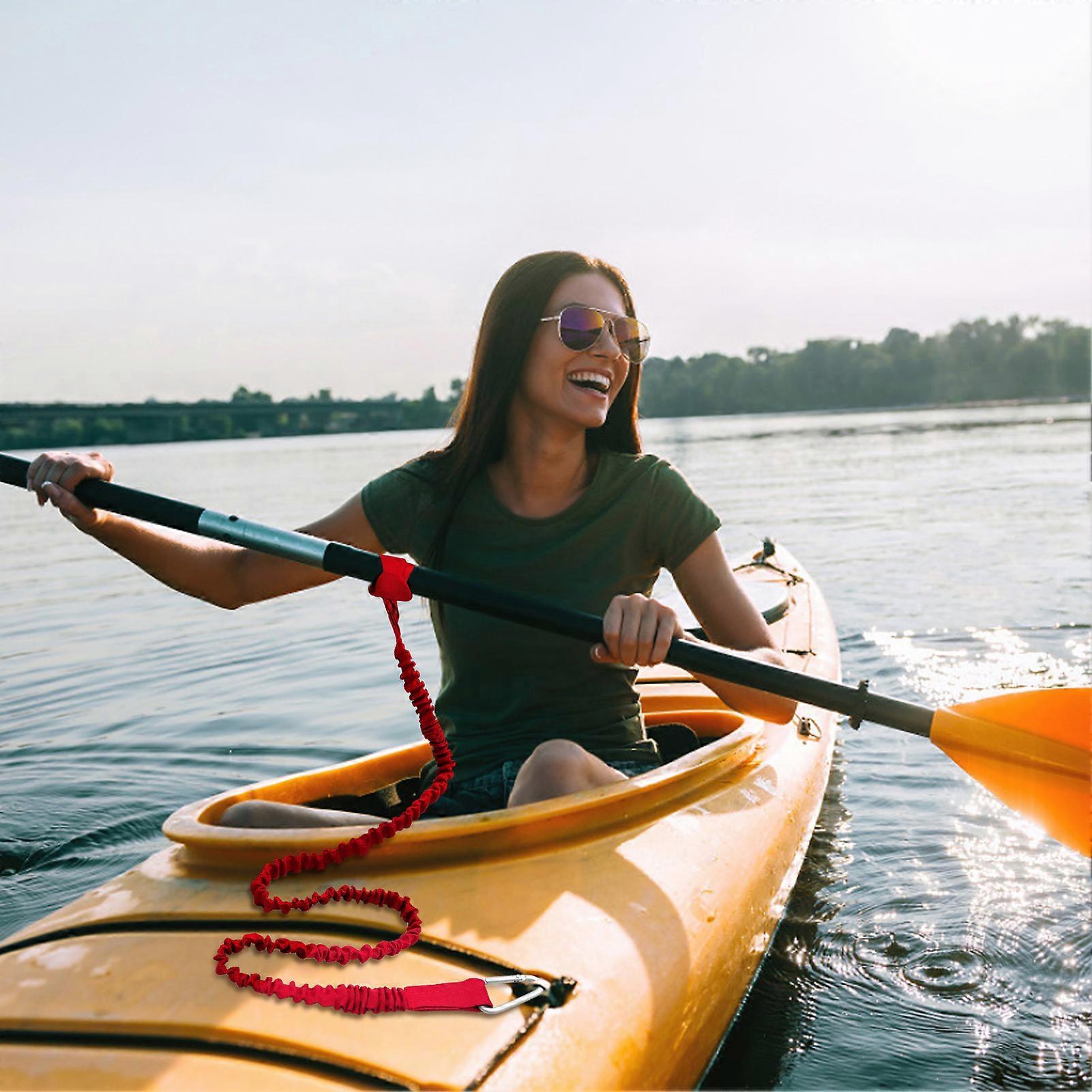 4 Pack Kayak Paddle Leash Nylon Coiled Stretchable 35.4-57.1in