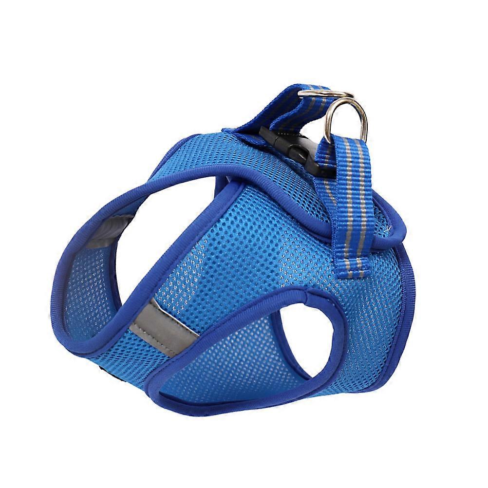 Creative Cat Chest Strap Vest Type For Pet Owners Size S In Blue To Avoid Injury With Chest Protector 1Pcs