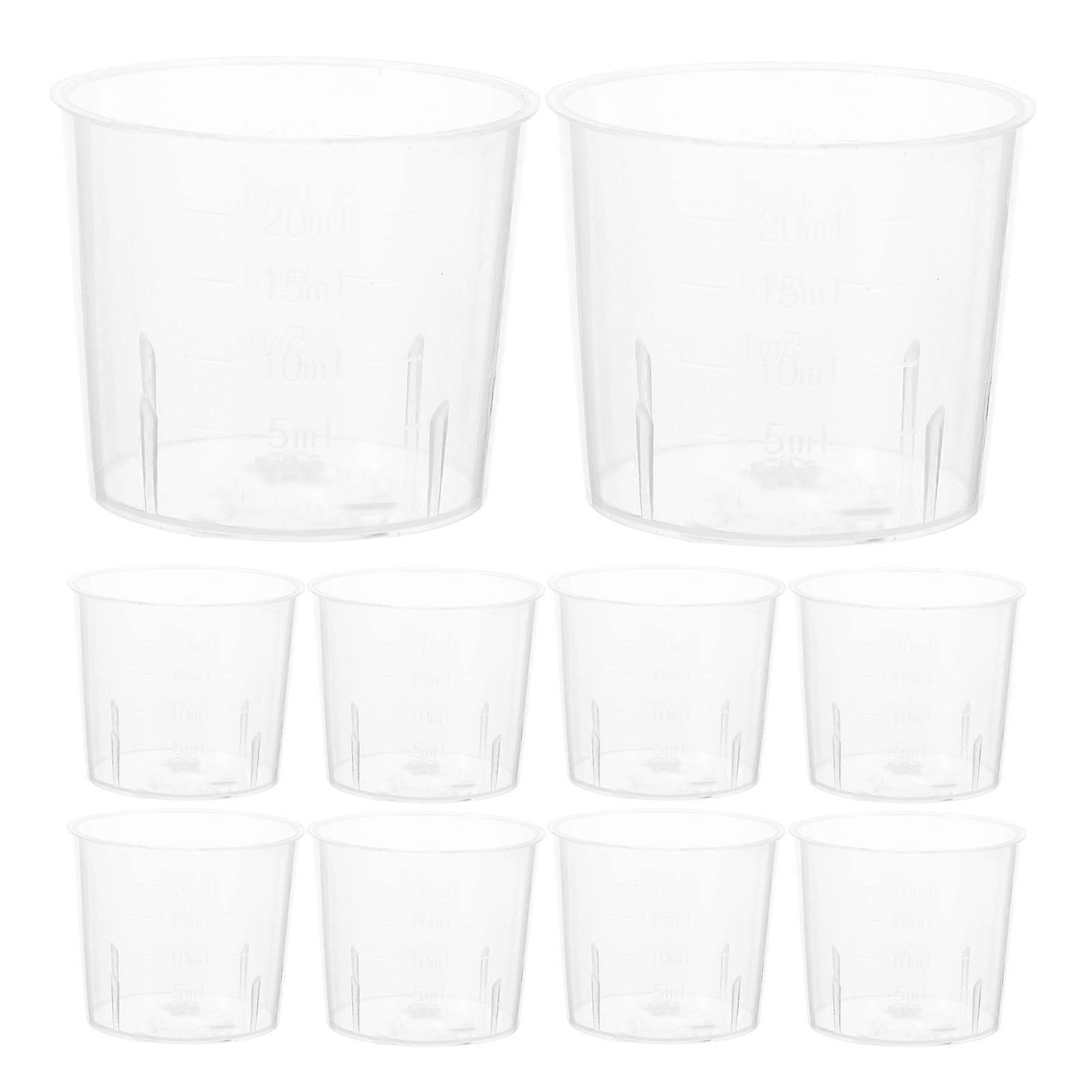 Transparent Measuring Cups Laboratory Use Measuring Liquids 50Pcs