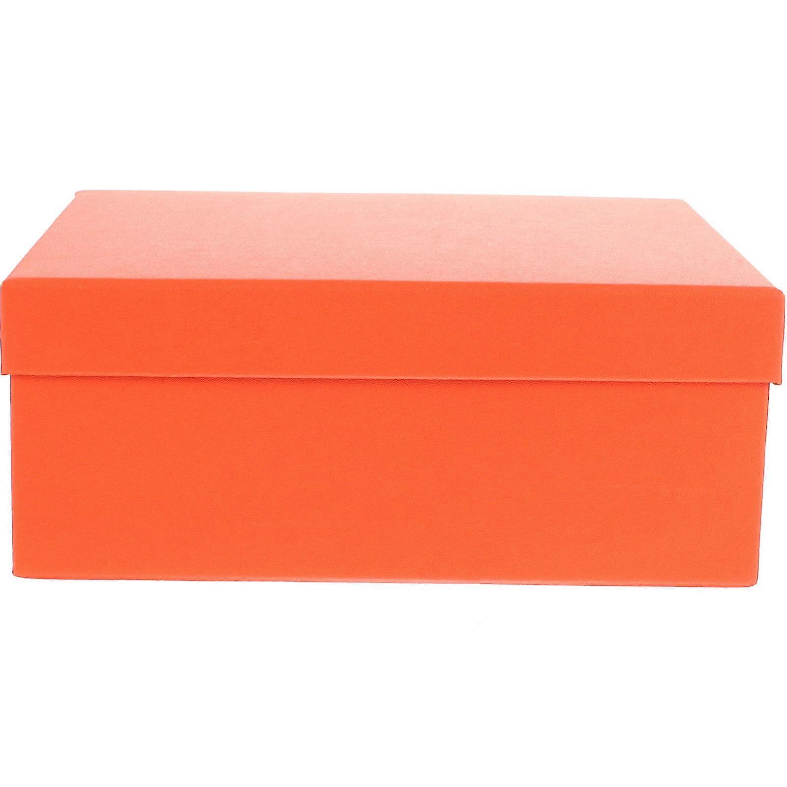 Paper Gift Box Storage Box for Home 5Pcs Orange Durable Set