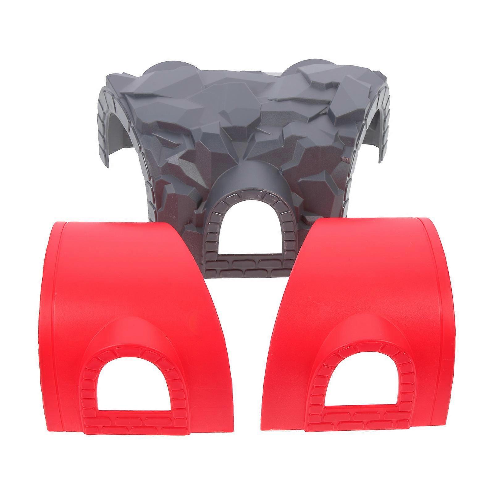 Simulation Train Tunnel for Kids 4Pcs Decorative Pretend Toy