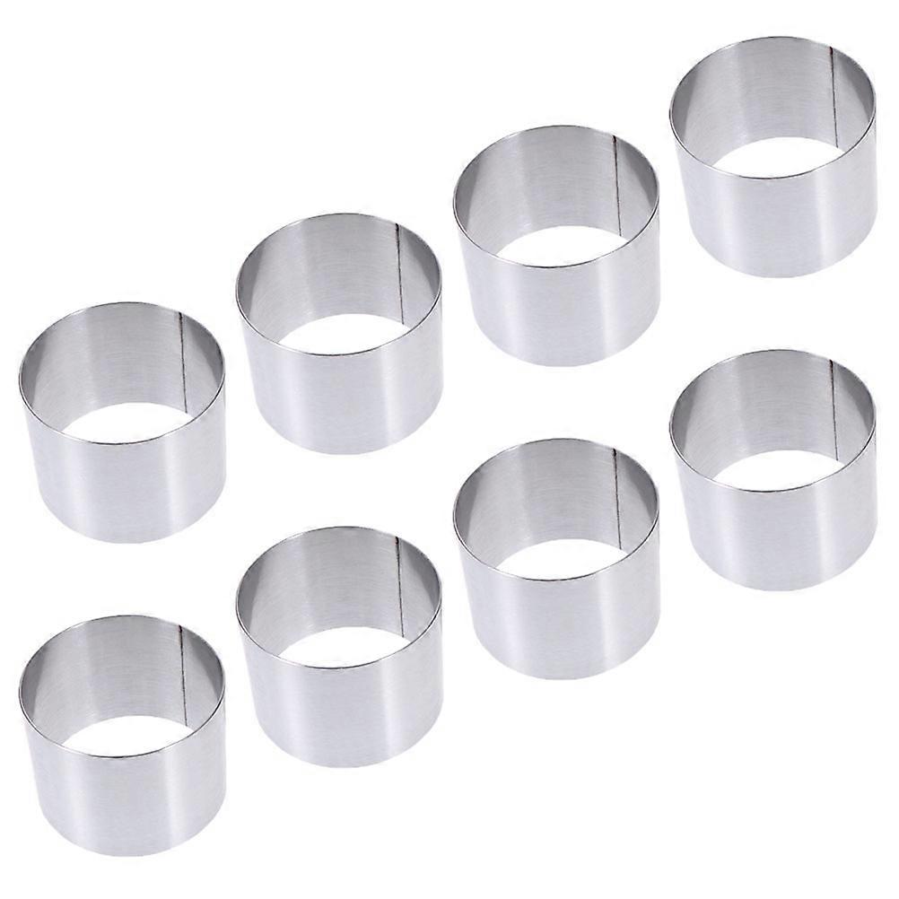 Stainless Steel Round Baking Mold 40 Pcs Perfect For Cake Making Cookie Preparation And Mousse Dessert Designed For Home Bakers And Professionals