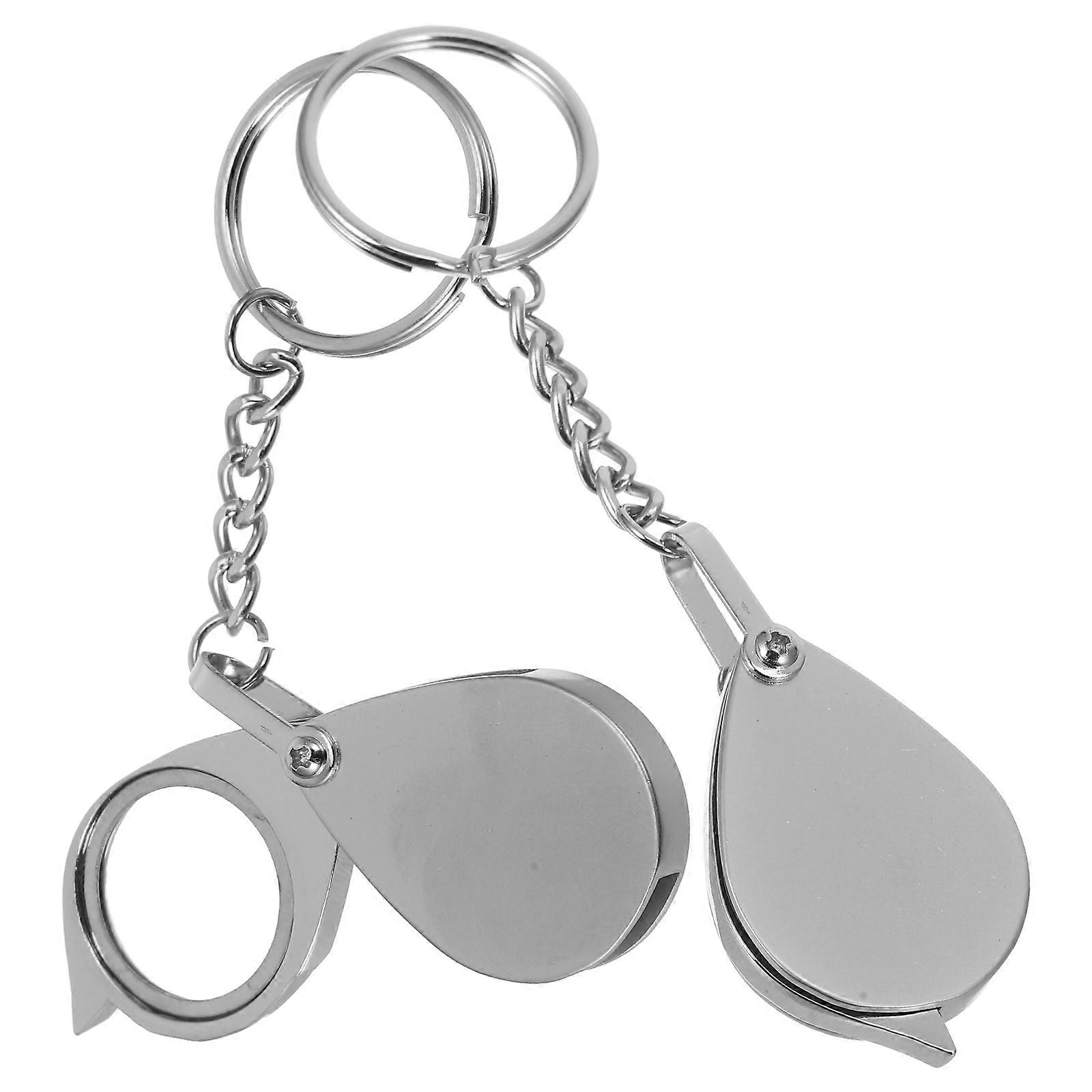 Hand Held Magnifier Magnifying Glass Compact Style For Reading Outdoor Activities With Zinc Alloy Material 2Pcs