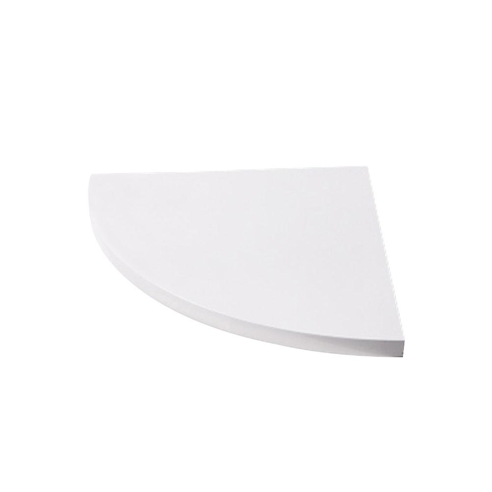 Corner Shelf Wooden Triangle Storage Rack for Storage 2Pcs White