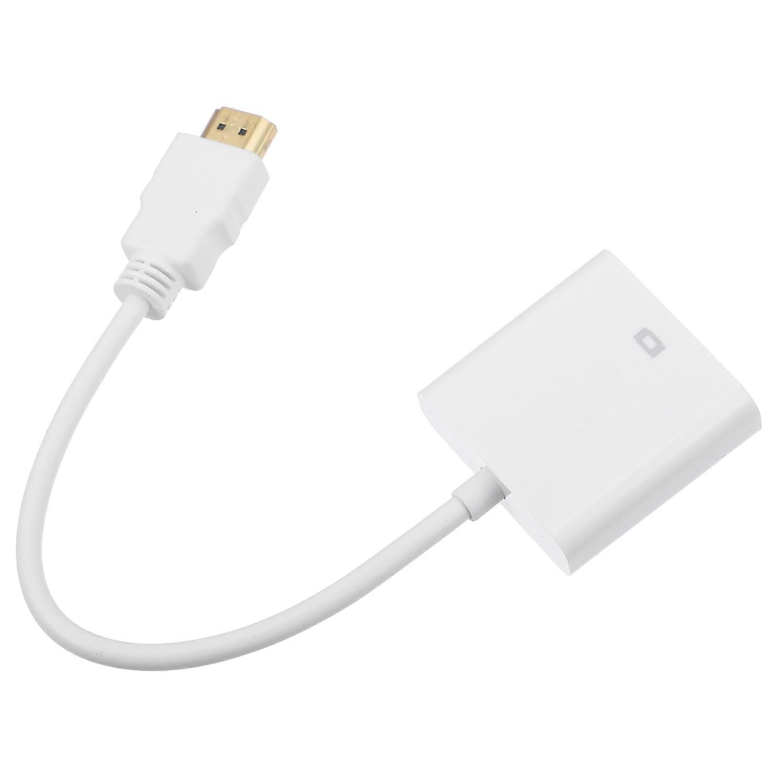 6Pcs Vga Adapter Video Cable Converter for Home Use White High-Definition