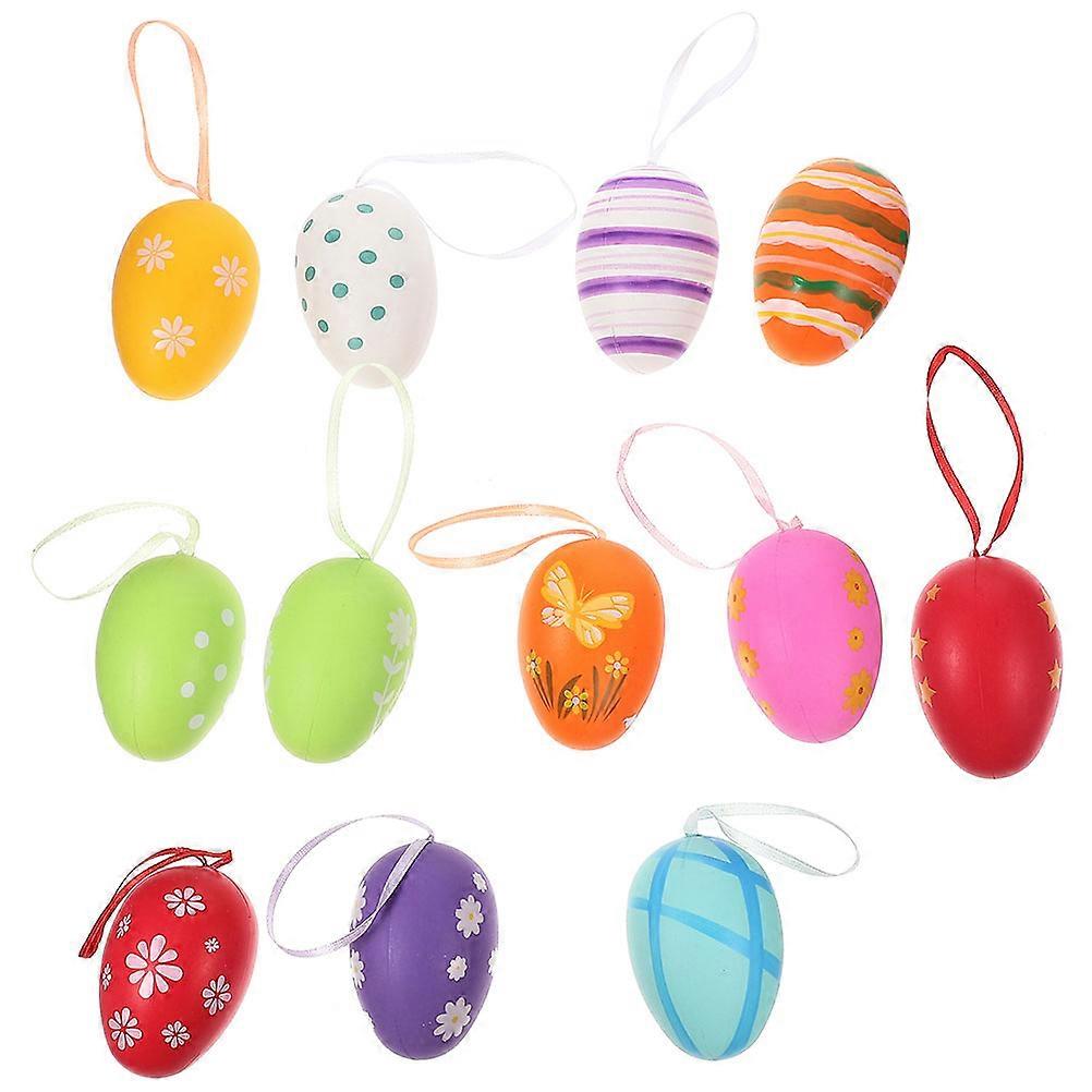 Assorted Color Easter Egg Decorations for Hanging Purposes 72Pcs Plastic
