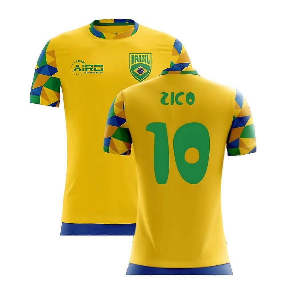 2025-2026 巴西 Home Concept 足球球衣 (Zico 10) - 童装