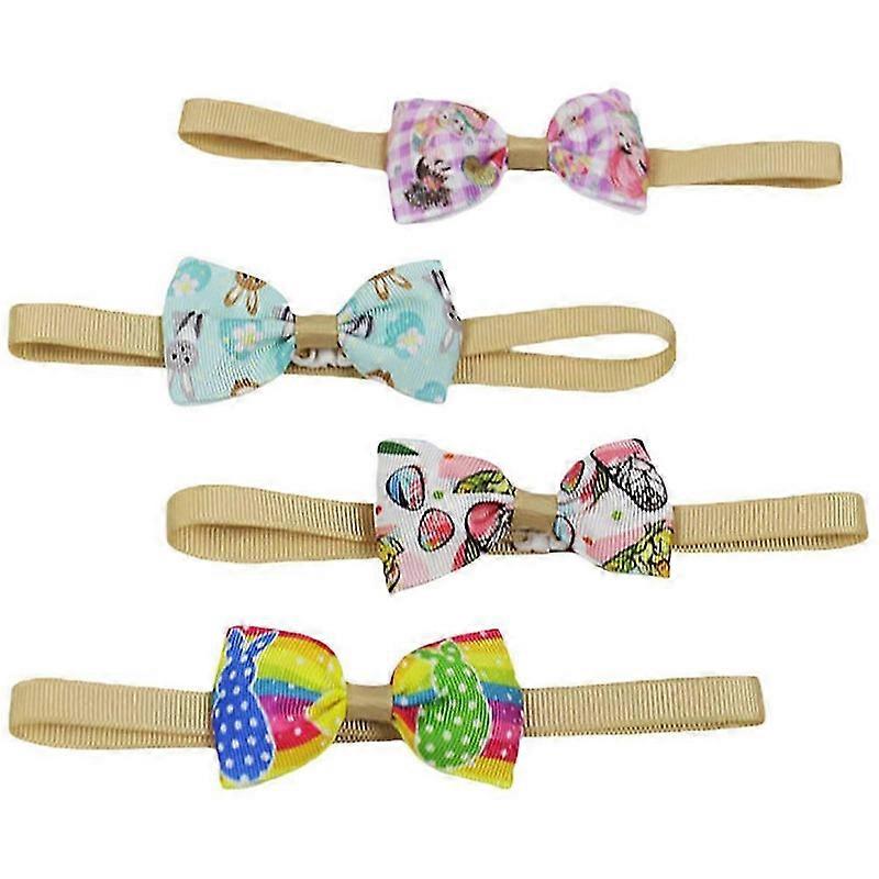 Pet Bow Tie Collar for Easter Celebration Assorted Color Woven Material Decorative
