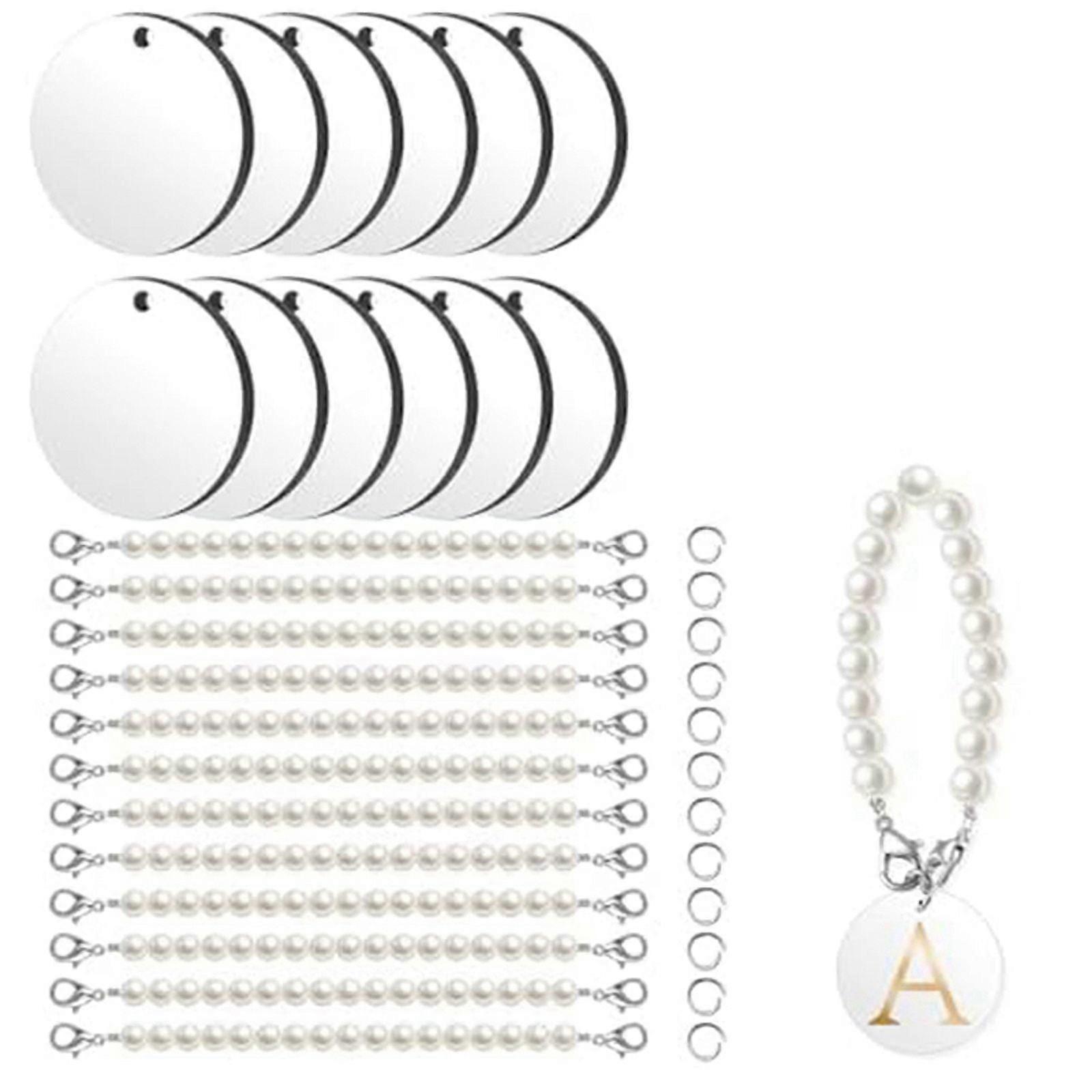 36PCS Sublimation Charm Accessories for Cup Name MDF Blanks,Round