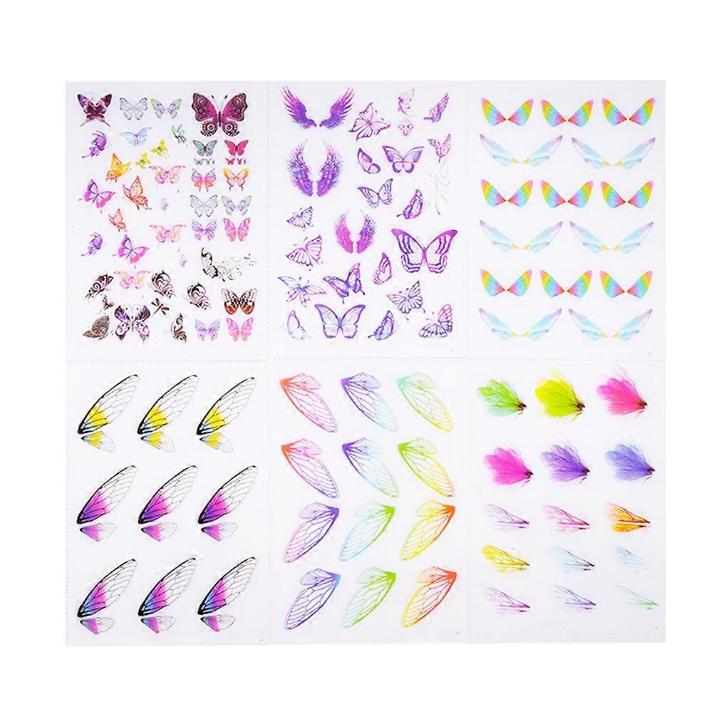 DIY Sticker for Decoration with 24 Sheets Crystal Epoxy Transparent Decals