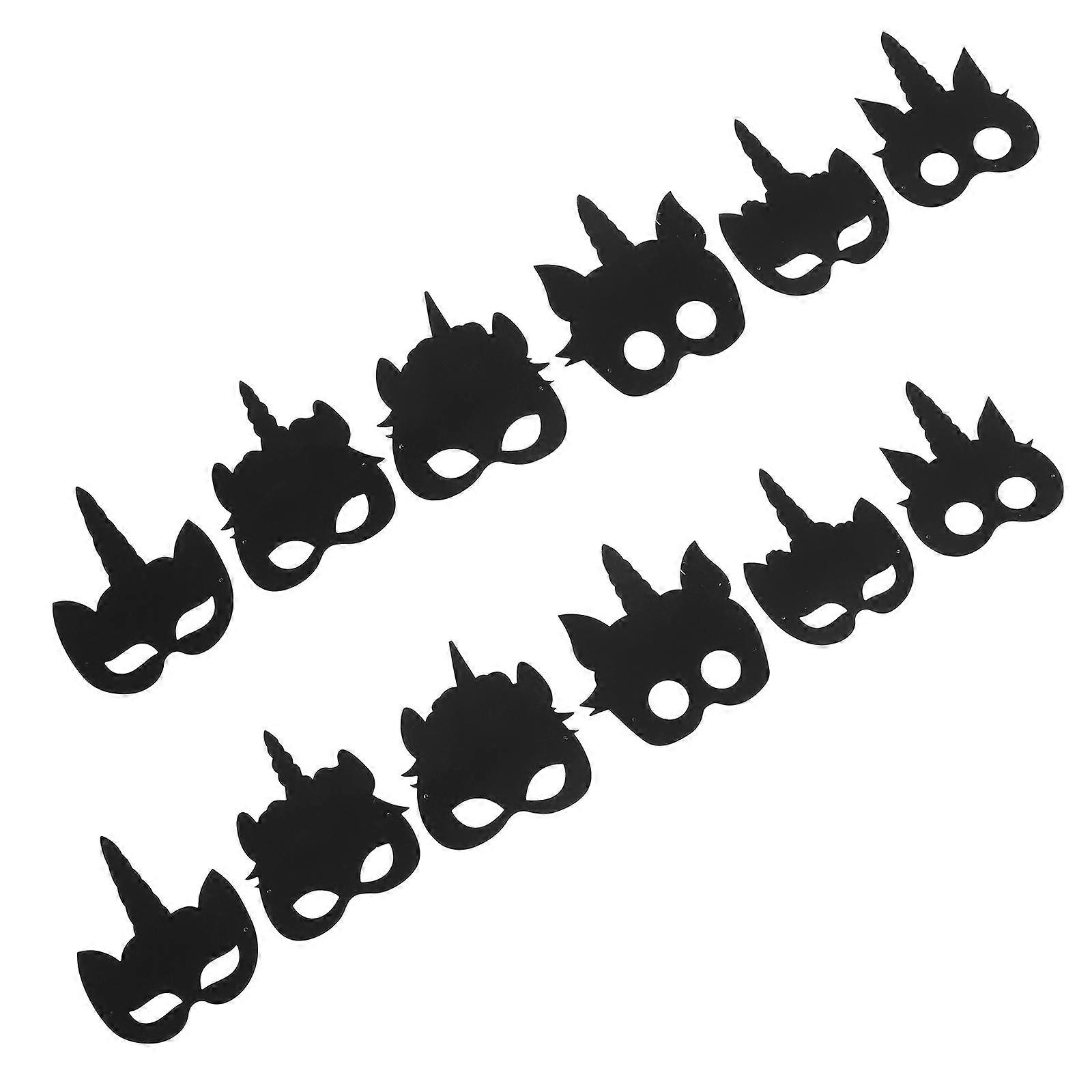 3 Sets DIY Unicorn Masks Perfect For Children Festive Events And Birthday Parties 19X15CM Size Creative Handicraft Activity
