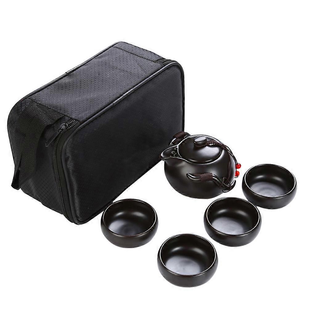 Handmade Travel Tea Set Porcelain Kung Fu Tea Ware 3Pcs Pack