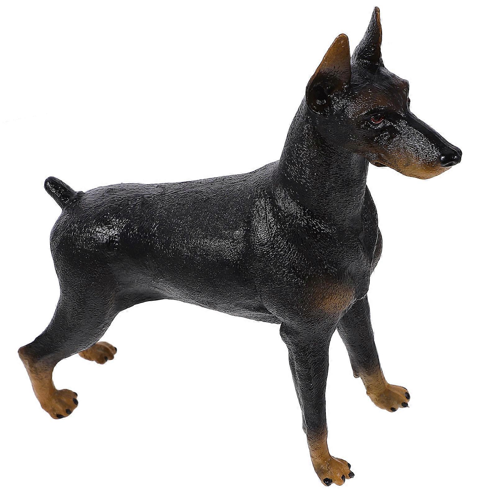 Doberman Animal Figurine Suitable For Home And Office Use In Black 1Pcs