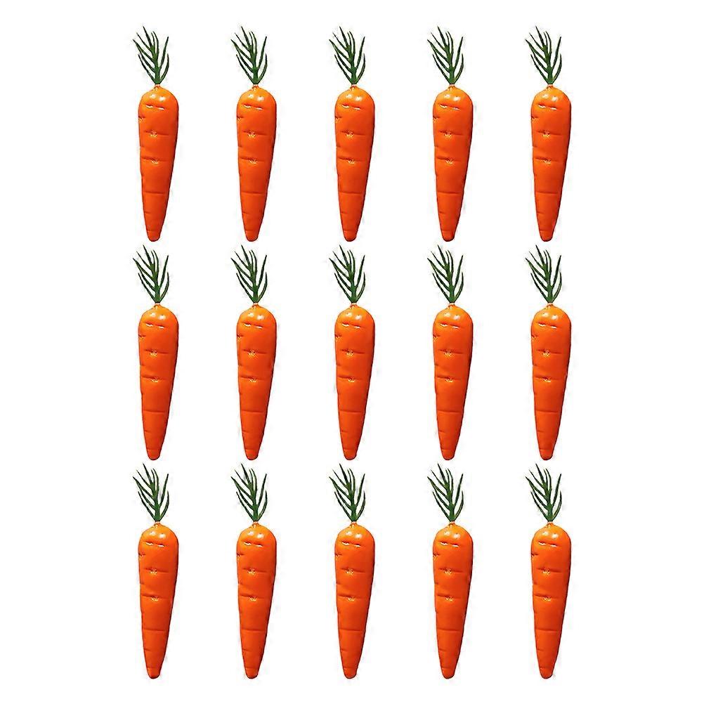 Mini Easter Artificial Carrots Decorative for Crafts 15Pcs Simulation Props
