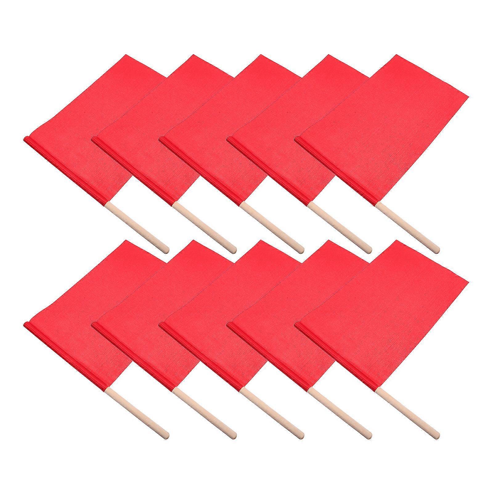 Small Solid Color Flags Parade Colored Small Flags for Party 10Pcs