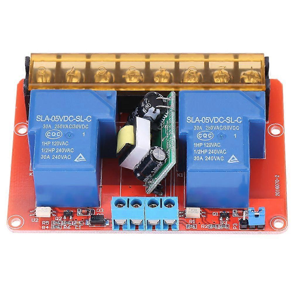 AC100V-250V 30A High Power 2-Channel Relay DC5V High low Level Trigger Switch Module