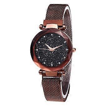 Vrouwen Star Sky Horloge Mesh Band Analoog Quartz Vriendin Polshorloge Vakantie Cadeau