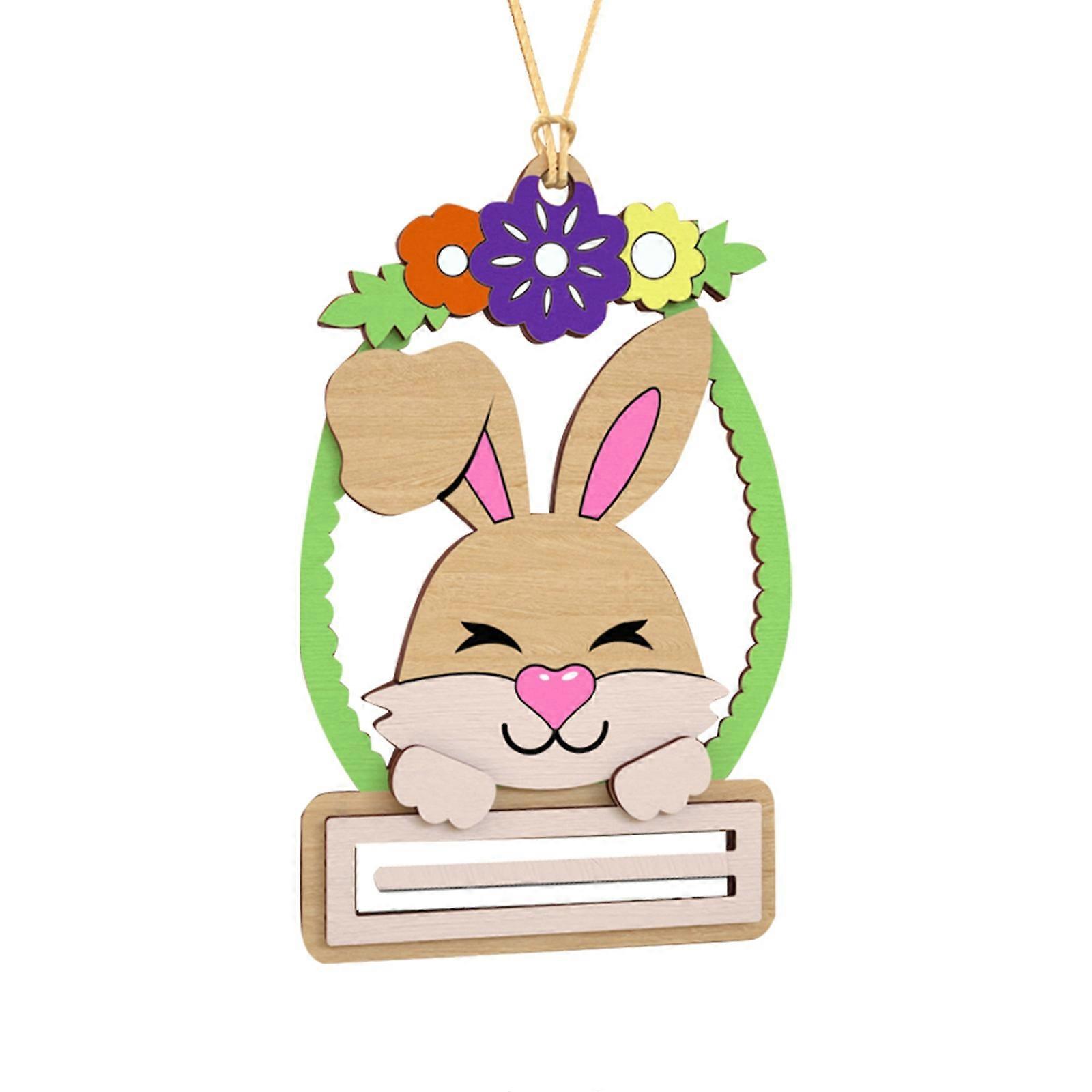 Easter Money Clip Card Wooden Bunny Money Clip Suitable for Holiday Money Tree Ornament Desktop Centerpiece